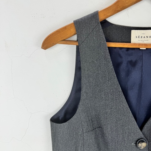 Sezane grey vest - NWOT - - Picture 4 of 10
